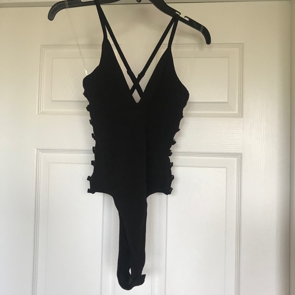 NWOT Bozzolo Bodysuit in Black Size Small - Picture 7 of 9